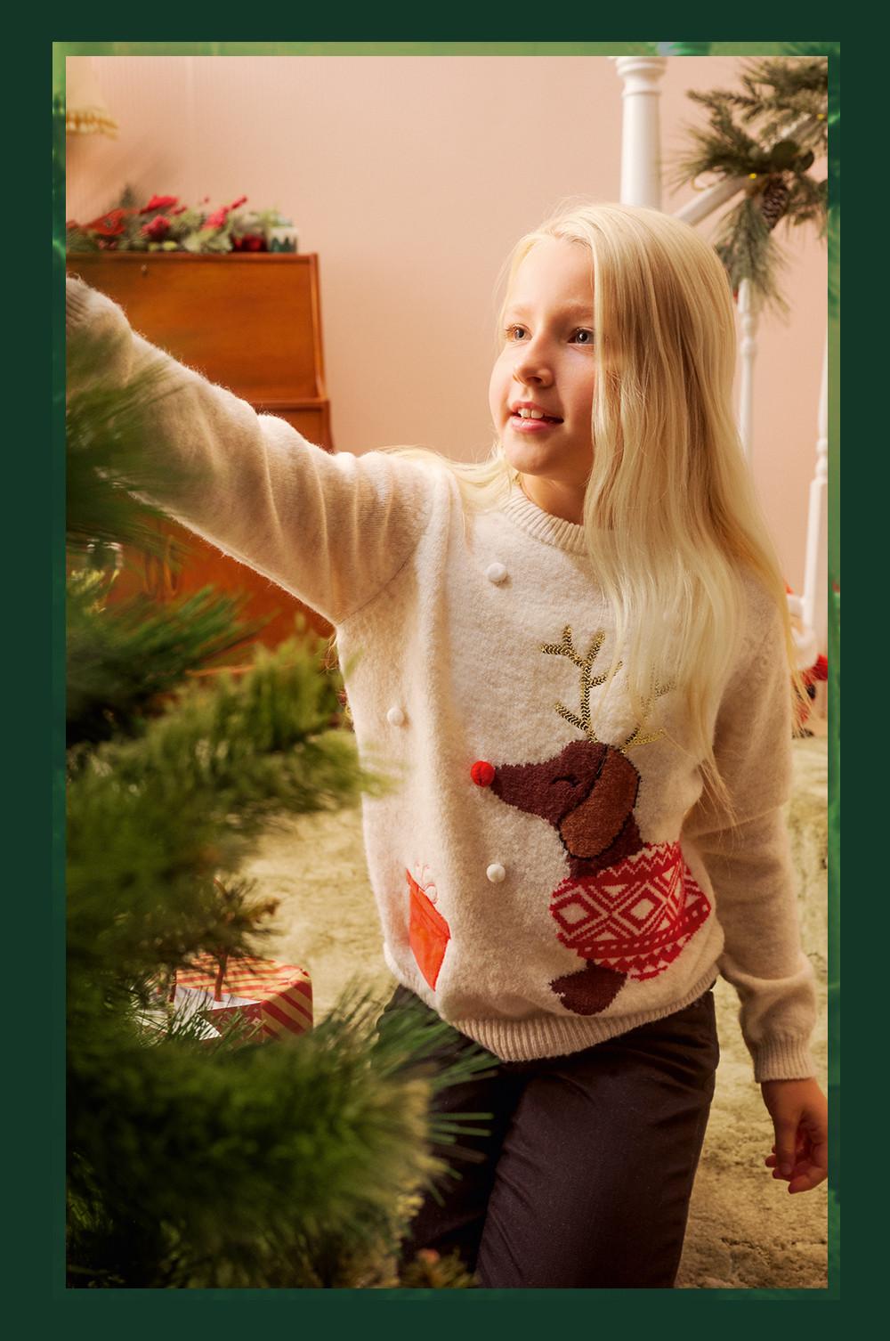 Children's light clearance up christmas sweater